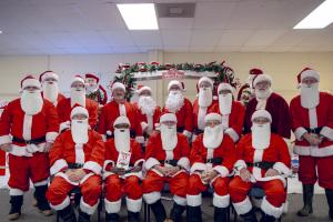 MSH Santa Day volunteers prepare to visit patients